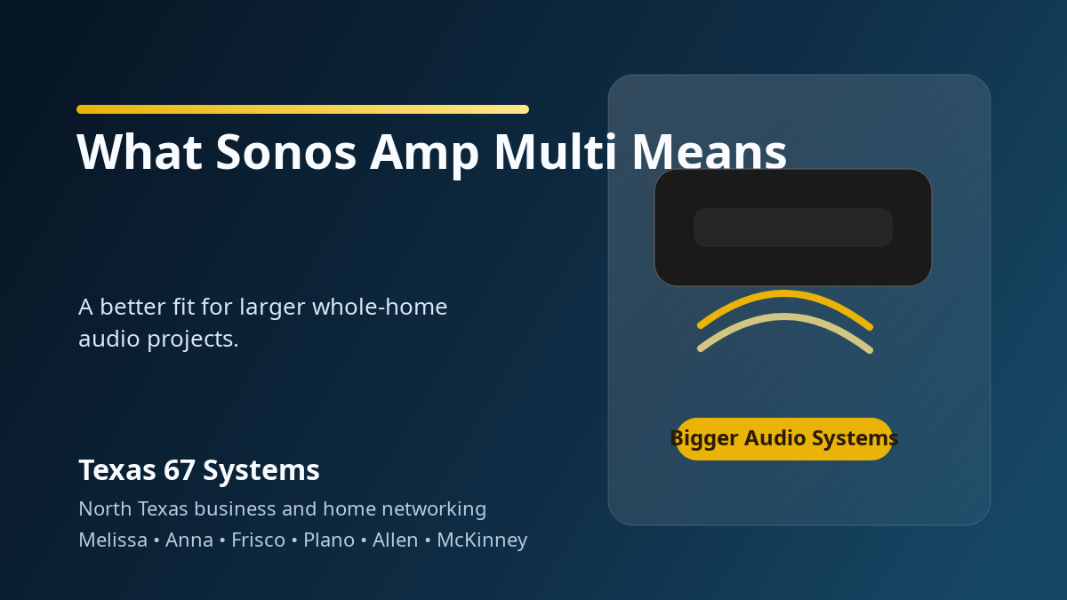 What Sonos Amp Multi Means for Larger Whole-Home Audio Projects featured image for Texas 67 Systems