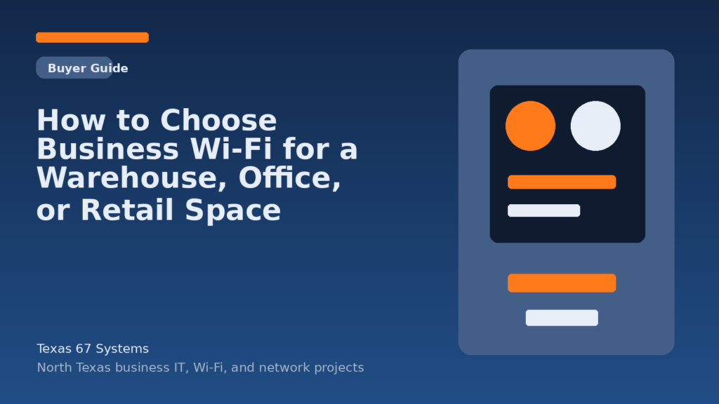 How to Choose Business Wi-Fi for a Warehouse, Office, or Retail Space