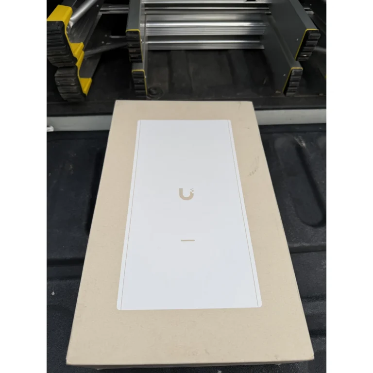 Equipment mounting panel prepared for low-voltage or network hardware.