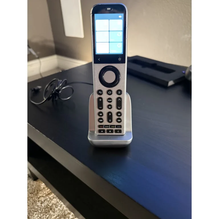 Wireless doorbell or entry device staged for installation.