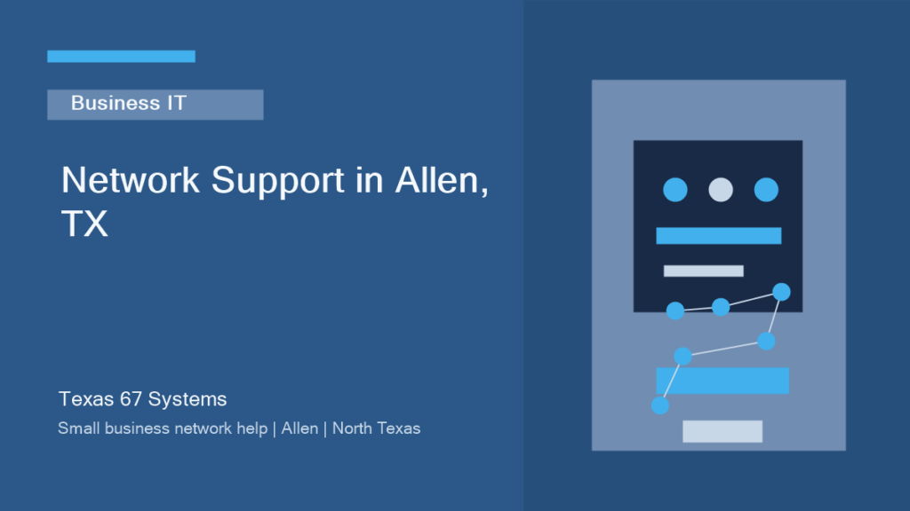 Texas 67 Systems title card for network support in Allen, TX.