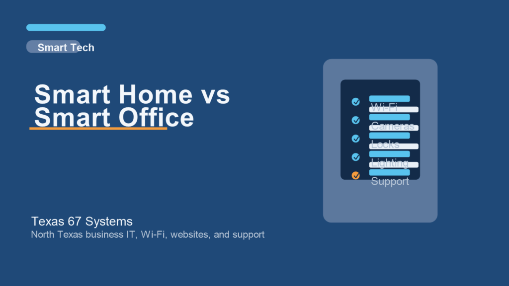 Smart Home vs Smart Office - Texas 67 Systems